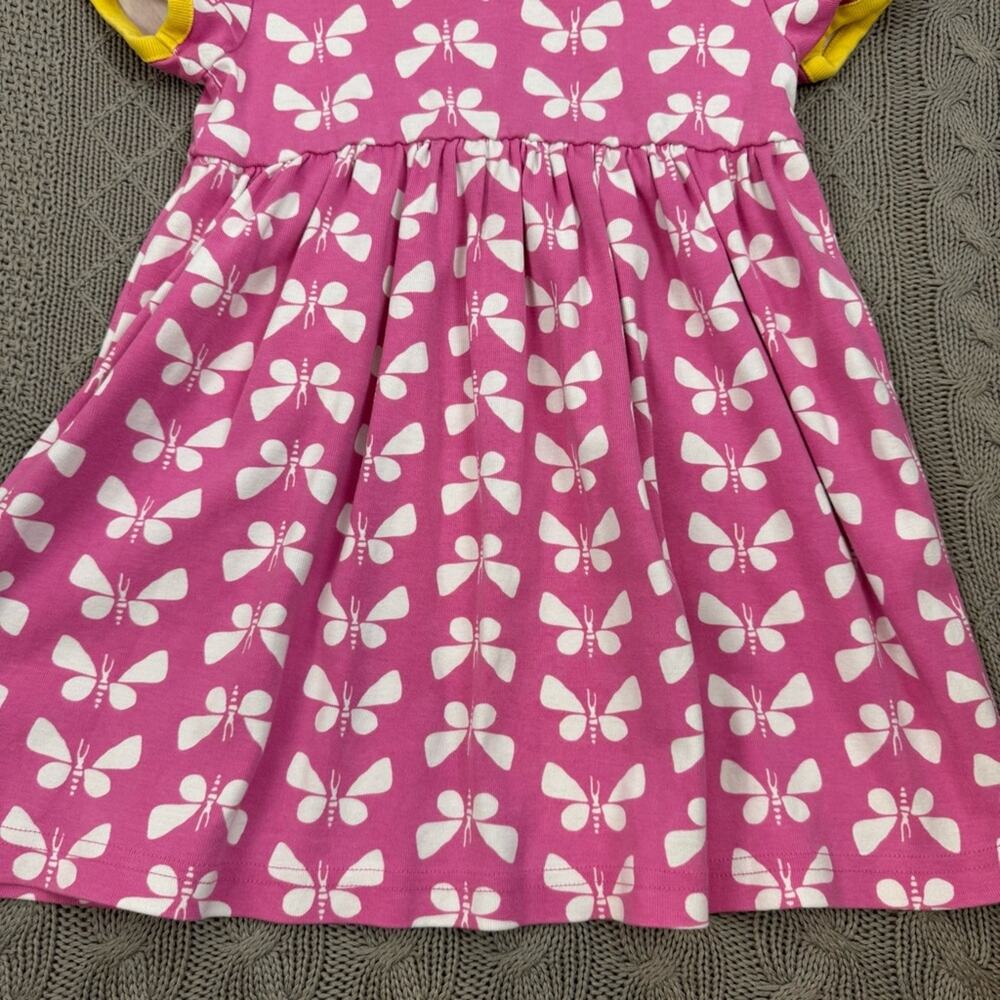 Hanna Andersson Pink Butterfly Day Play Dress with Yellow Accents ~ 100/4 - Picture 9 of 9